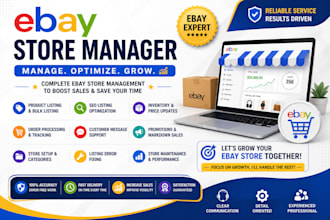 be your ebay store manager for listing, SEO, orders and store growth
