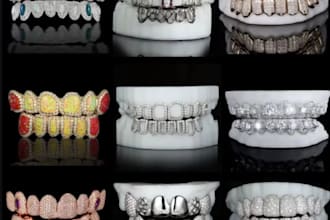 design custom dental grillz for jewelry manufacturing,teeth jewelry for 3d print