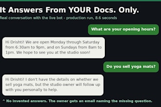 build an ai telegram bot that answers customers from your own docs