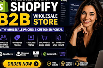 build your professional shopify b2b wholesale store with pricing customer portal