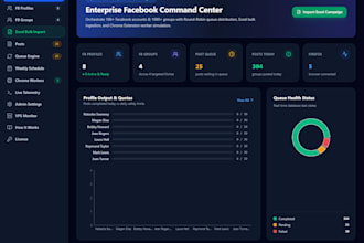 build you a facebook group automation system with dashboard  scheduler extension