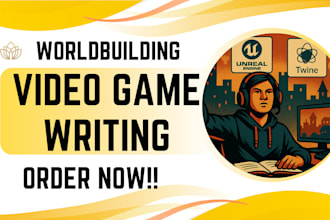 create professional video game story narrative and worldbuilding