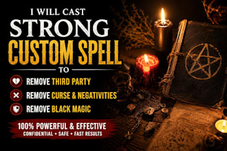 cast strong custom spell to remove third party, curse, negativities, black magic