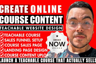 design teachable online course website for business coaches kajabi setup expert