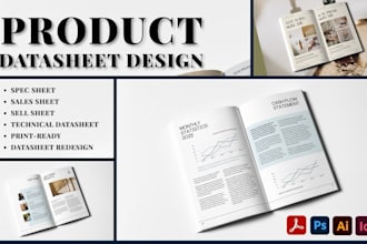 design a technical product sheet, sell sheet, sales sheet, datasheet, spec sheet