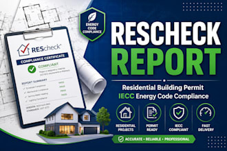 prepare rescheck report for residential building permit