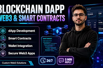 build a blockchain dapp web3 website or smart contract