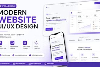 design modern website UI UX in figma
