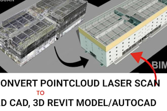 convert point cloud to revit or e57 scan to revit model and autocad