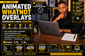 create animated whatnot overlays, scoreboards, and stream transitions