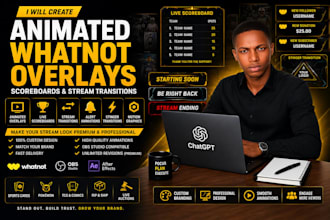 create animated whatnot overlays, scoreboards, and stream transitions