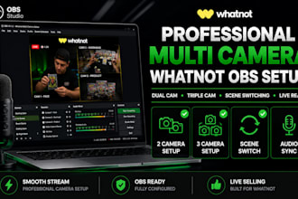 setup multi camera obs for your whatnot live stream