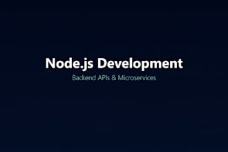 develop a nodejs backend API or microservice