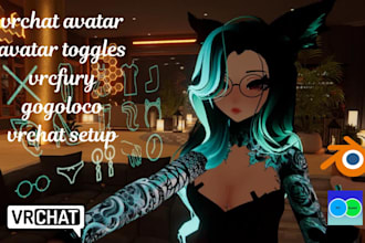 add vrchat avatar toggles, expression, gogo loco, vrcfury setup, expression menu