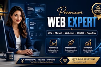 design on vev, marvel, web com, ionos, pageflow website