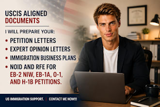 prepare uscis eb2niw petition letters, expert opinions, and business plans