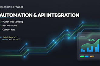 build custom python web scraping bot, automation, and API integration