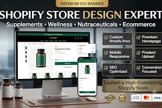shopify store, peptide shopify dropshipping, supplement nutraceutical website