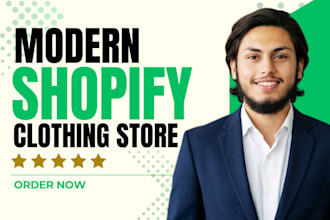 design a modern shopify clothing store website