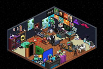isometric pixel game art retro pixel art 2d game asset pixel sprite environment