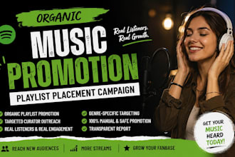 run an organic music promotion campaign for playlist placement