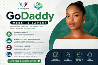 godaddy website design godaddy non profit website wordpress website development