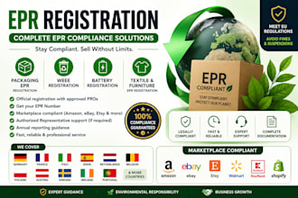 register your epr for amazon, ebay, walmart, and eu marketplaces