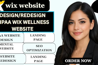 design wix hipaa compliant mental health and therapy website with online booking
