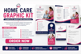 home care logo any one pager marketing materials flyer brochure home care flyer
