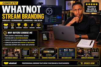 create a complete whatnot stream branding package with obs setup and overlays