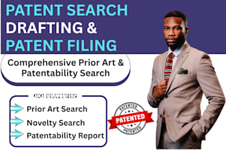 do patent search, prior art search, patent drafting, patent filing, uspto patent