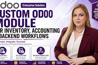 develop custom odoo module for inventory accounting and backend workflows, odoo