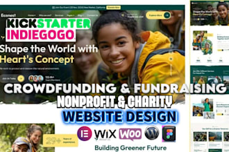 design crowdfunding website and charity donation nonprofit fundraising website