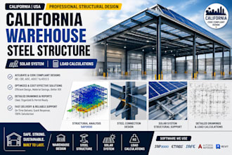 design california warehouse steel structure solar system load calculations