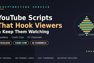 write engaging youtube scripts for faceless cash ai channel
