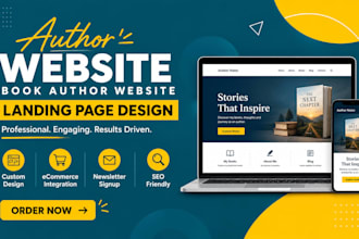 design author website, book author website, ebook website, author landing page