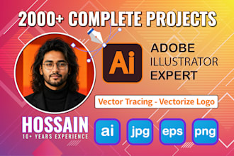 do anything in adobe illustrator, redraw logo design, vector art illustration