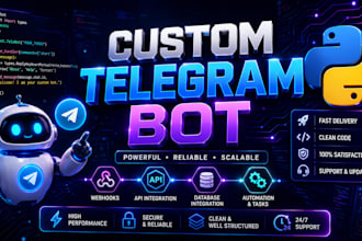 build a custom telegram bot for online courses, business, or payments