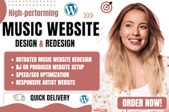design music artist website bands, djs, producers, redesign music artist website