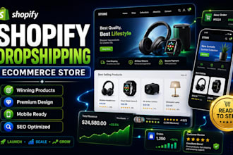build shopify dropshipping store ecommerce website development tapstitch apliiq