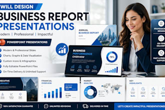 design modern report presentations and powerpoint slides