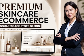 design premium squarespace skincare website beauty store ecommerce website