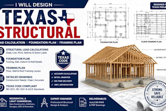 design texas structural load calculation foundation plan framing plan