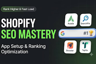 setup shopify seo tiny sherpas avada instaindex tapita booster searchpie webrex