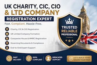 do UK charity registration cio, 501c3 nonprofit, charity commission, cic, uk ltd