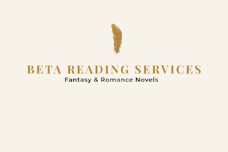 beta read your fantasy or romance novel