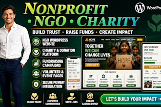 build nonprofit ngo wordpress website fundraising charity donation website