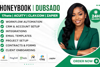 setup dubsado honeybook 17hats acuity clay com zapier workflow automation