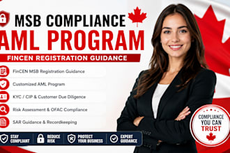 prepare your msb compliance, aml program, and fincen registration guidance msb