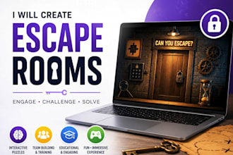 create custom digital escape rooms, breakout games and team building games
